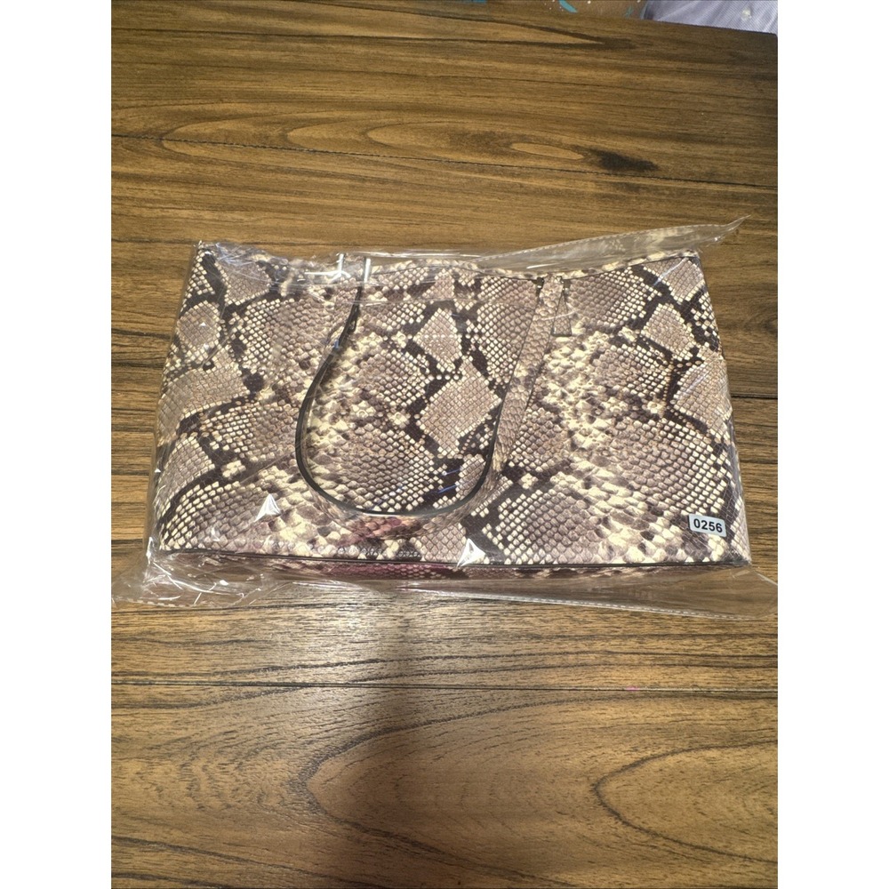 Michael Kors Women's Snakeskin Tote Handbag Purse - Picture 11 of 11